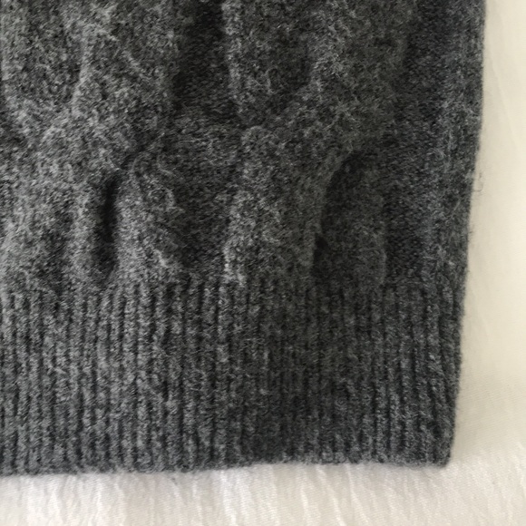 NWOT Charcoal Grey Acrylic Blend V Neck Boxy Sweater Size M - Picture 6 of 11